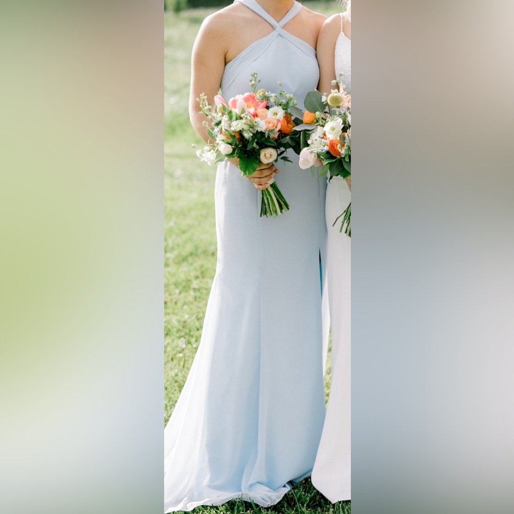 Size 4 Baby Blue Bridesmaid Dress